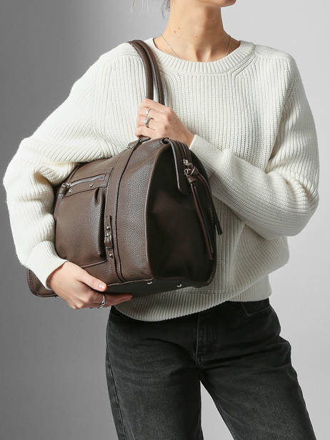 Schoudertas A4 Formaat Grained Miniprix Bruin grained F8533 ander zicht 1