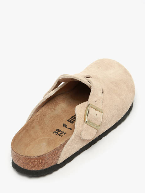 Slippers Uit Leder Birkenstock Beige women 1030883 ander zicht 2
