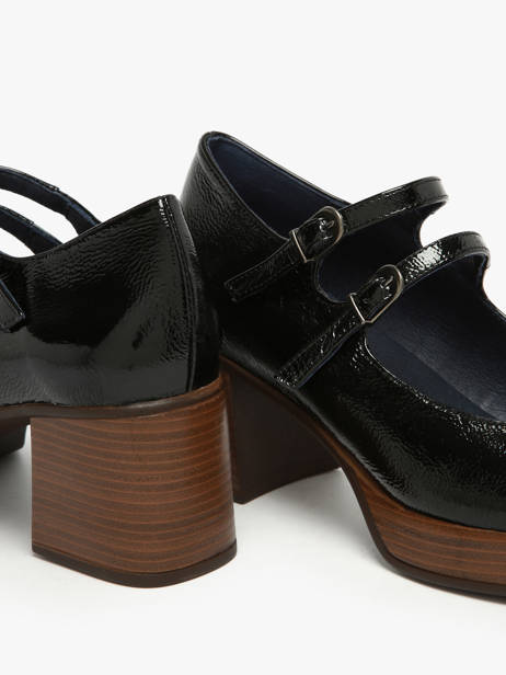 Derby Veterschoenen Met Hak Cristel Uit Leder Dorking Zwart women D9437 ander zicht 2