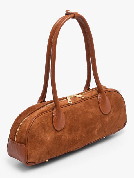 Schoudertas Velvet Caviar Leder Milano Bruin velvet caviar VC25112 ander zicht 2