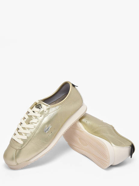 Sneakers Uit Leder Lacoste Goud women 1SFA0137 ander zicht 2