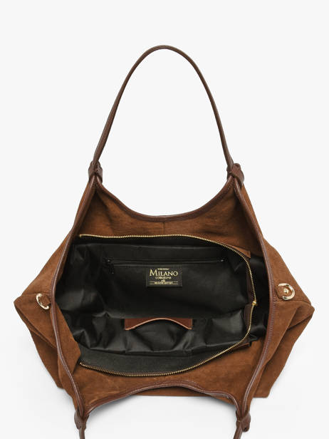 Schoudertas Velvet Caviar Leder Milano Bruin velvet caviar VC241110 ander zicht 3