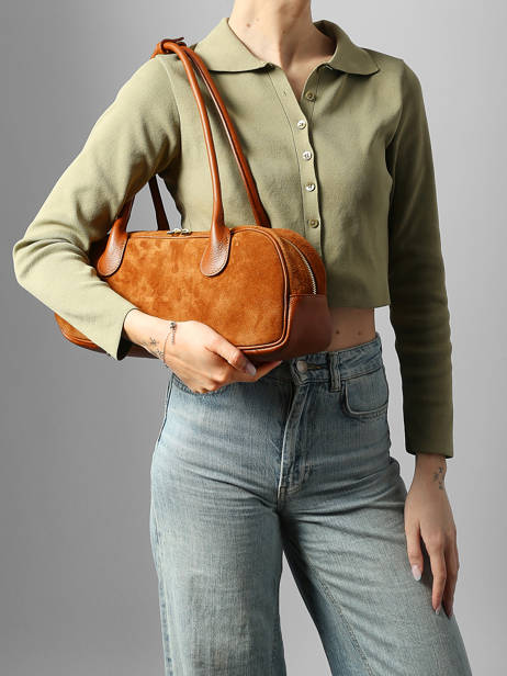 Schoudertas Velvet Caviar Leder Milano Bruin velvet caviar VC25112 ander zicht 1