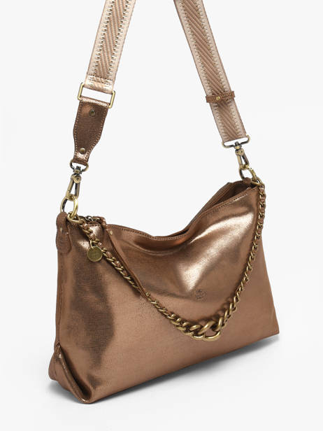 Cross Body Tas Vintage Leder Mila louise Bruin vintage 3822RX ander zicht 2