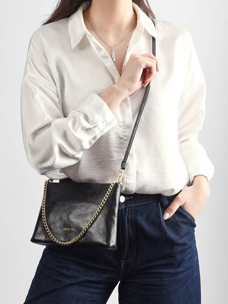 Cross Body Tas Vintage Leder Nat et nin Zwart vintage MOLLY ander zicht 1