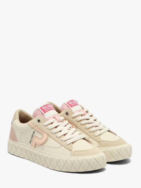Sneakers Uit Leder Palladium Beige women 94662244 ander zicht 1