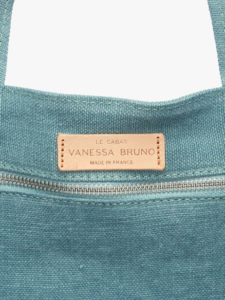Handtas L Le Cabas Linnen Pailletten Vanessa bruno Blauw cabas lin 31V40315 ander zicht 3