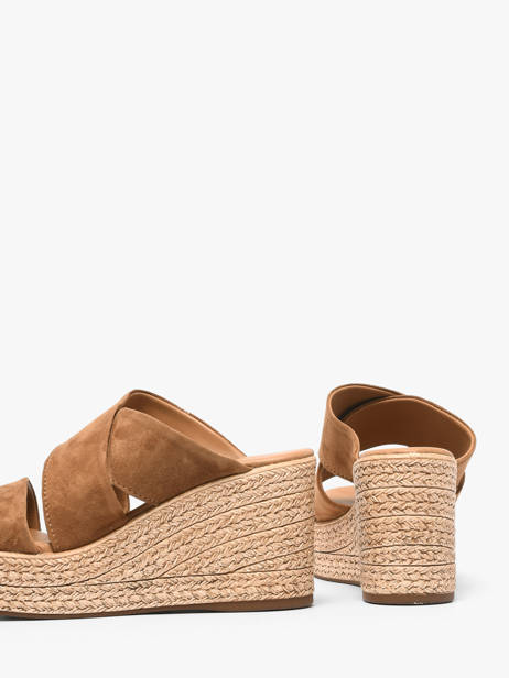 Slippers Met Sleehak Uit Leder Aliwell Bruin women A126189 ander zicht 2