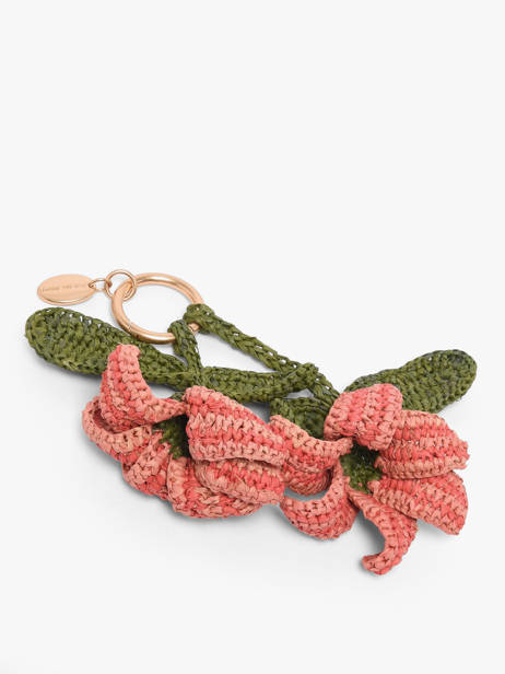 Bag Charm Lelie Raffia Vanessa bruno Roze charms 96V42673 ander zicht 1