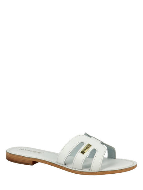 Slippers Damia Uit Leder Les tropeziennes Wit women DAMIA