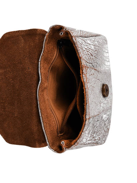 Cross Body Tas S Suzon Argento Leder Paul marius Grijs argento SUZSARG ander zicht 3