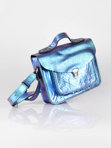 Cross Body Tas Mlle George Scarabee Leder Paul marius Blauw scarabee GEORGSCA ander zicht 1