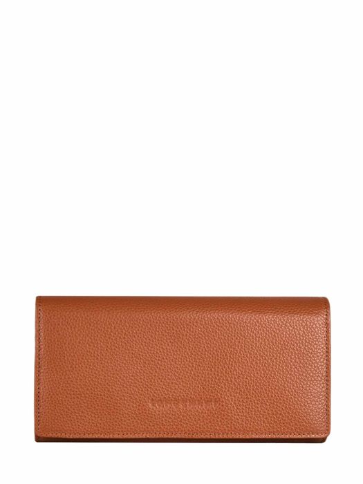 Longchamp Le foulonnÃ© Portefeuille Bruin