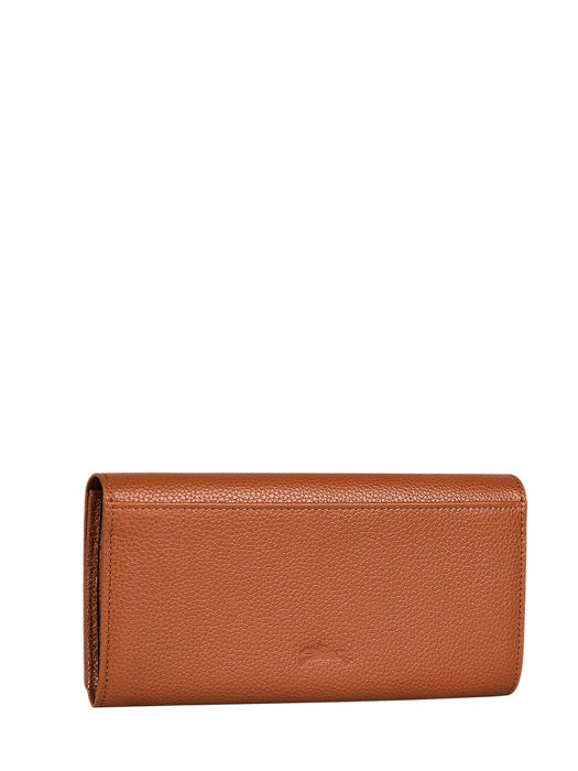 Longchamp Le foulonnÃ© Portefeuille Bruin