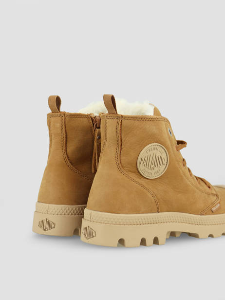 Enkellaarsjes Pampa Hi Zip Wl Uit Leder Palladium Bruin women 95982252 ander zicht 3