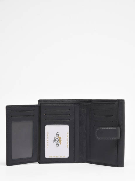 Portefeuille Leder Yves renard Blauw foulonne 29468 ander zicht 3