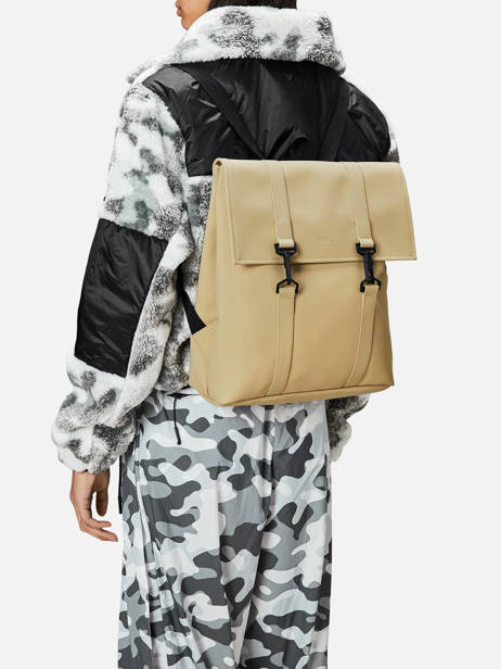 Rugzak 1 Compartiment Rains Beige city 13310 ander zicht 1